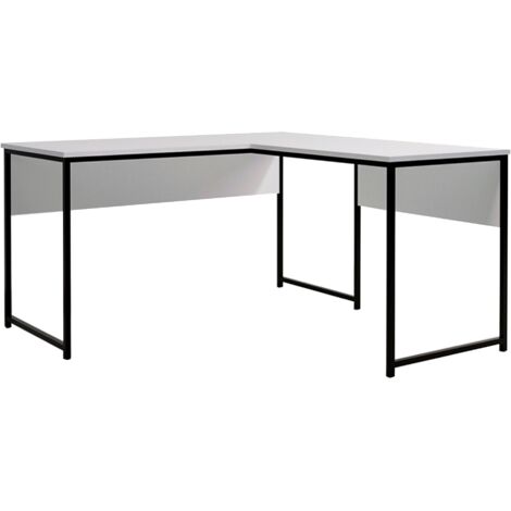 Escritorio, 100% Tablero de aglomerado rechapado en melamina, Color Blanco