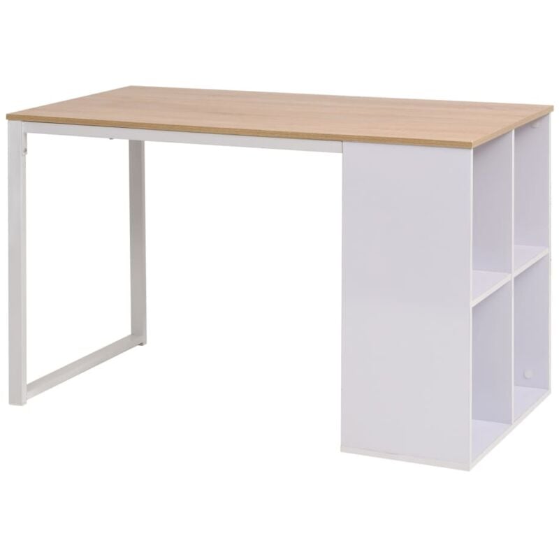 

Escritorio 120x60x75 cm color roble y blanco - Blanco - Vidaxl