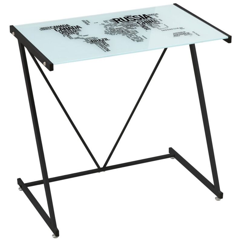

Escritorio negro de cristal moderno de 79x80x50 cm