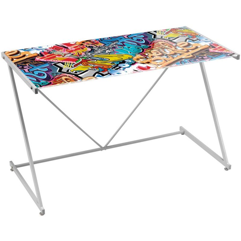 

Escritorio gris de cristal de 75x120x60 cm