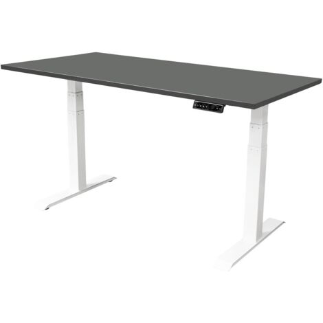 Escritorio Ajustable Dual Motor - 180x80 cm - Blanco / Antracita
