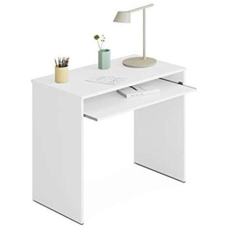 Escritorio Austin con hueco interior fijo en blanco alpes. 78 cm (alto), 79 cm (ancho), 43 cm (fondo)