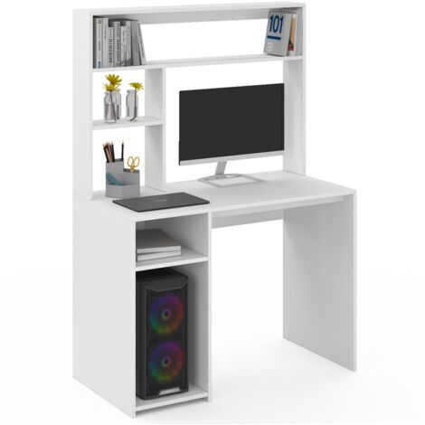 Escritorio blanco DAN con estantes