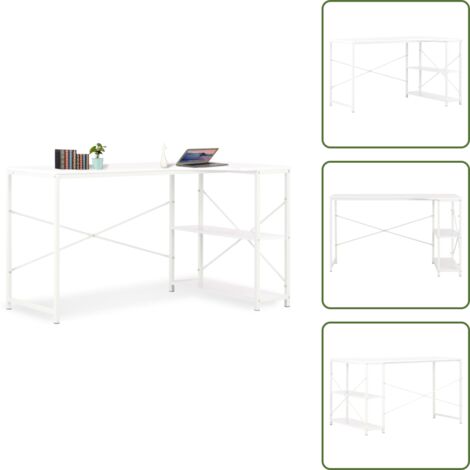 Escritorio blanco - vidaXL Escritorio para ordenador blanco 120x72x70 cm - Escritorio industrial