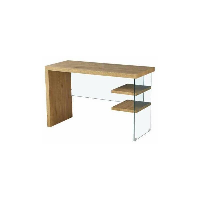 

Escritorio Cervantes acabado roble. 75 cm (alto) 120 cm (largo) 50 cm (fondo) Color ROBLE