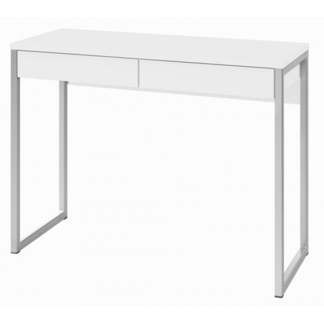 Escritorio compacto lacado en blanco cm 102 x 40 x 77 h