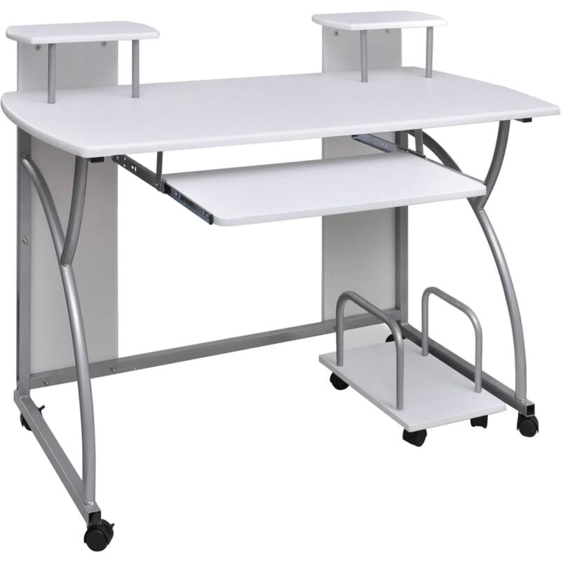 

Escritorio Computadora De Mover Muebles Acabado Blanco Tabla Oficina