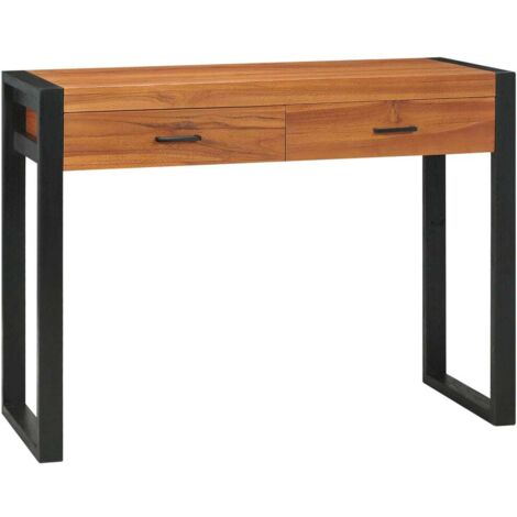 Escritorio con 2 cajones madera de teca 100x40x75 cm