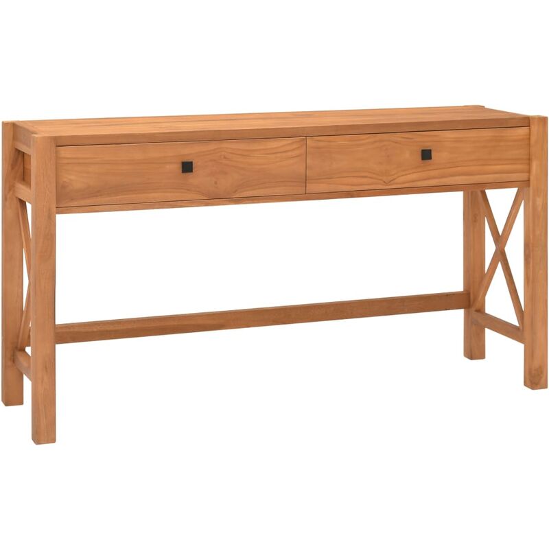 

Escritorio con 2 cajones madera reciclada de teca 140x40x75 cm