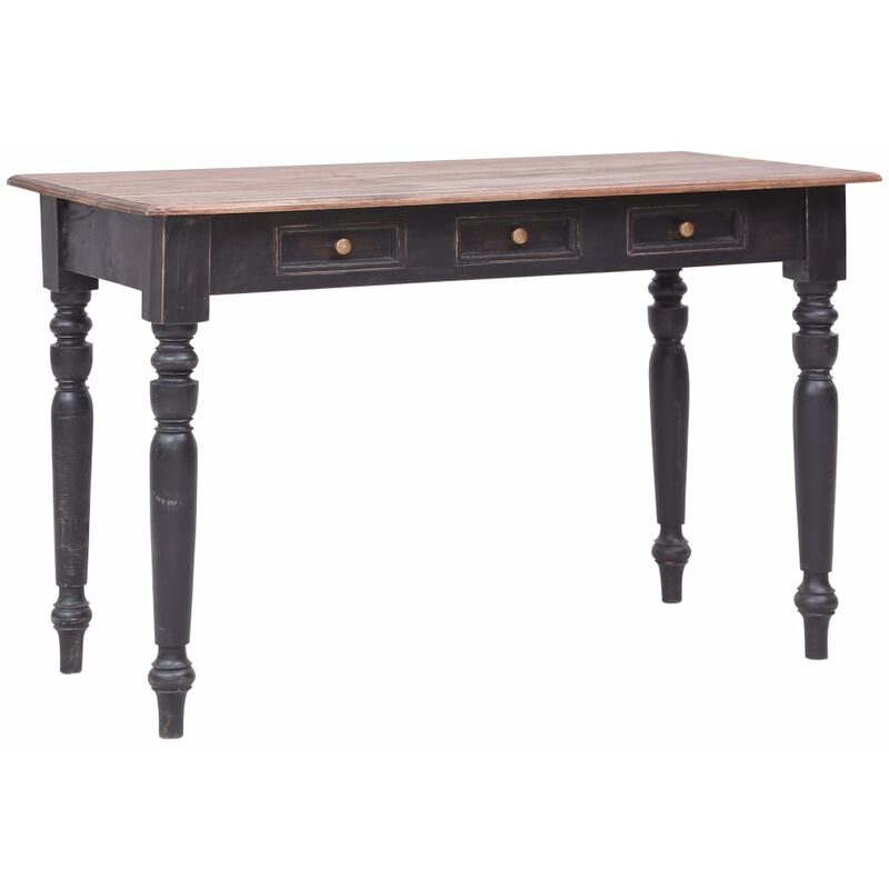 

Escritorio con 3 cajones madera maciza de caoba 117x57x75 cm