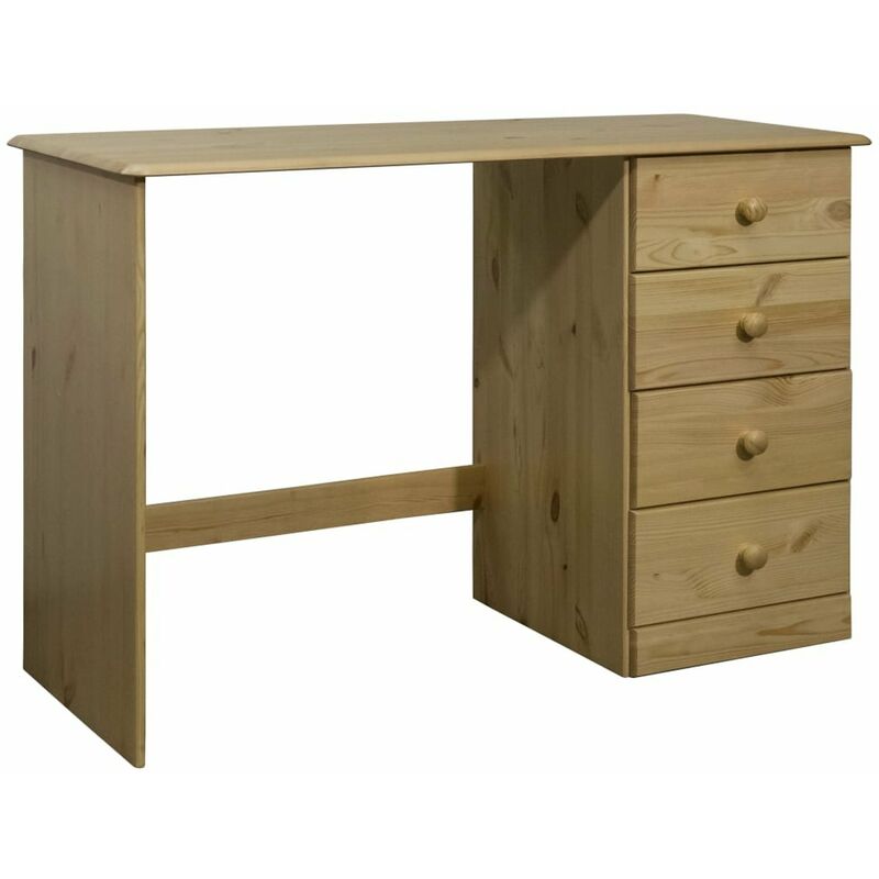 

Escritorio con 4 cajones de madera maciza de pino 110x50x74 cm