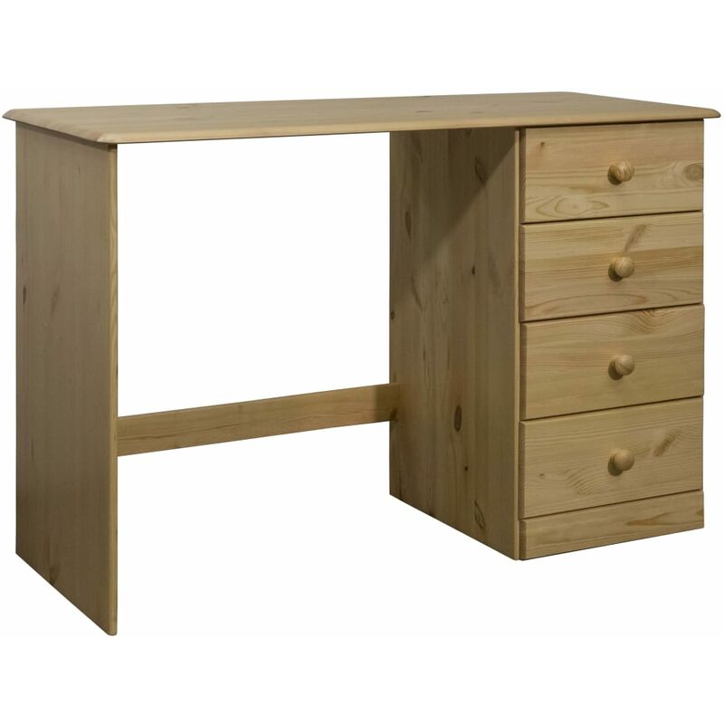 

Escritorio con 4 cajones de madera maciza de pino 110x50x74 cm