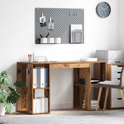 Escritorio con Almacenamiento Madera vieja 130 x 50.5 x 75 cm