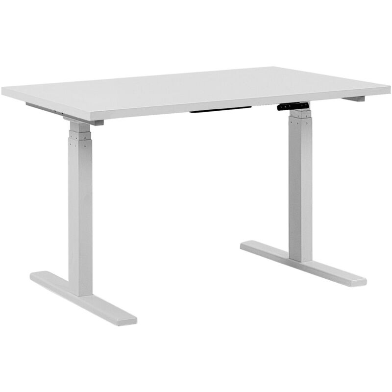 

Beliani - Escritorio con altura ajustable electrónicamente blanco 130x72 cm DESTIN II