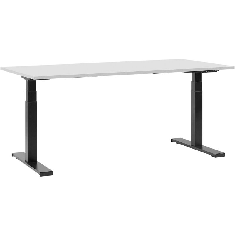 

Beliani - Escritorio con altura ajustable electrónicamente gris-negro 180x80 cm DESTIN II