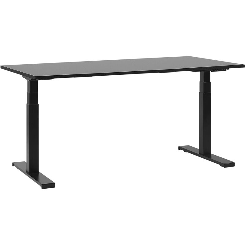 

Beliani - Escritorio con altura ajustable electrónicamente negro 160x72 cm DESTIN II