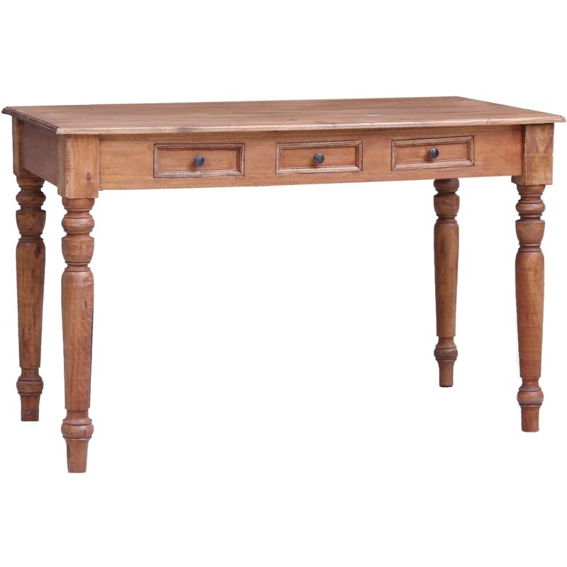 

Escritorio con cajones de madera maciza reciclada 117x57x75 cm - Marrón