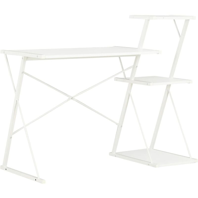 

Escritorio con estantería blanco 116x50x93 cm