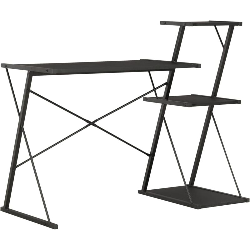 

Escritorio con Estantería 116x50x93 cm Negro - Negro - Vidaxl