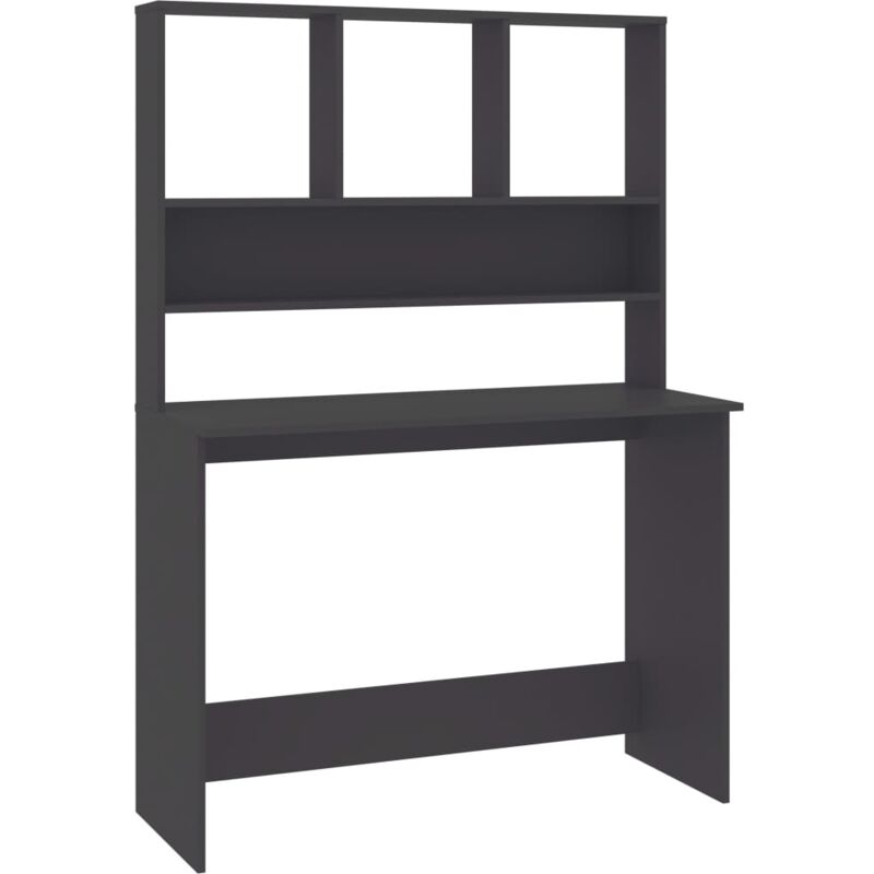 

Escritorio con Estantes Aglomerado 110x45x157 cm Gris - Gris - Vidaxl