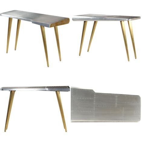 Escritorio con estilo de aviador vintage 120x60x76 cm - Estilo aviador - Mesa de oficina