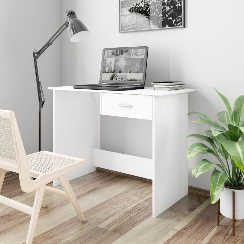 

Escritorio de aglomerado blanco 100x50x76 cm - Blanco