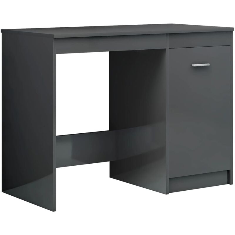 

vidaXL Escritorio de Aglomerado 100x50x76 cm Gris Brillante - Gris