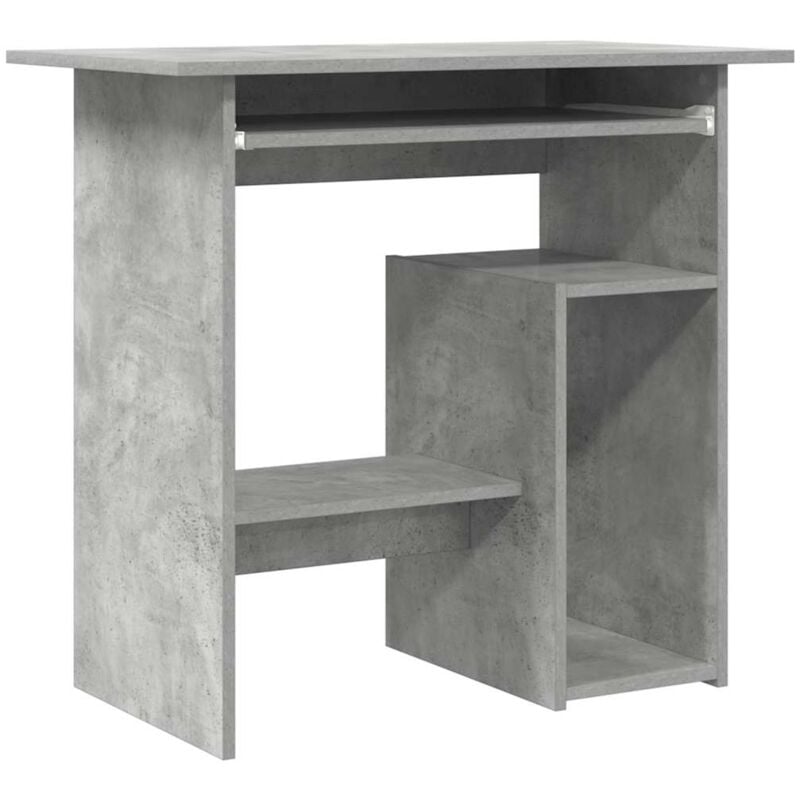 

vidaXL Escritorio de Aglomerado 80x45x74 cm Gris Hormigón - Gris