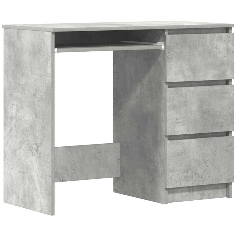 

vidaXL Escritorio de Aglomerado 90x45x76 cm Gris Hormigón - Gris