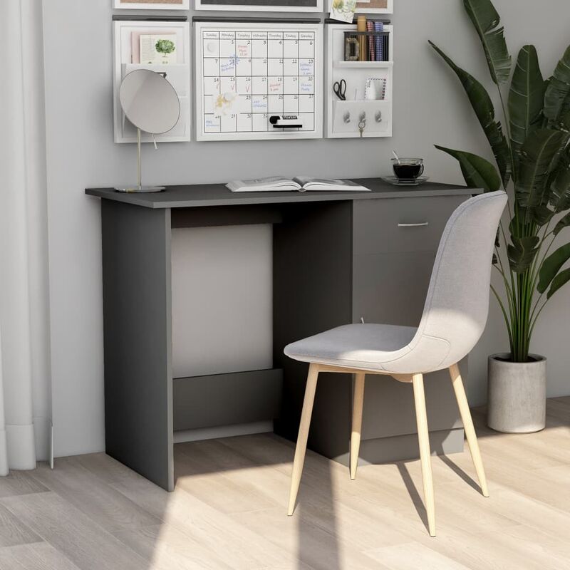 

Escritorio de aglomerado gris 100x50x76 cm