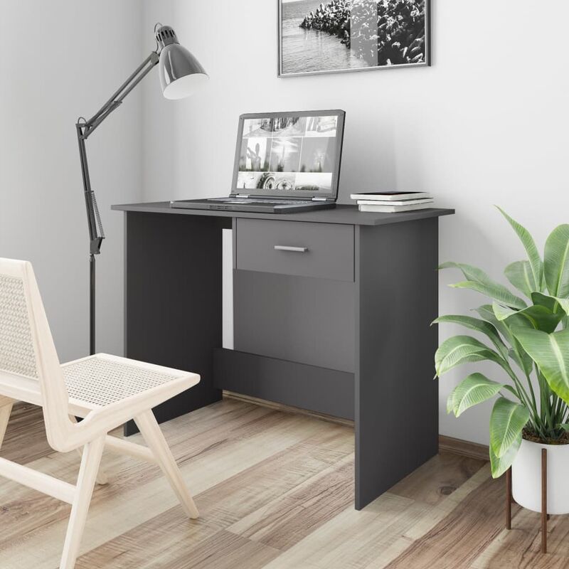 

Escritorio de aglomerado gris 100x50x76 cm - Gris