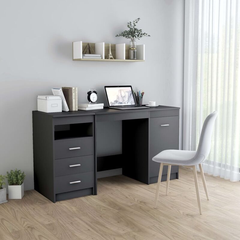

Escritorio de aglomerado gris 140x50x76 cm - Gris
