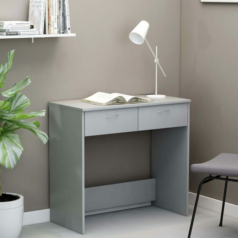 

Escritorio de aglomerado gris 80x40x75 cm
