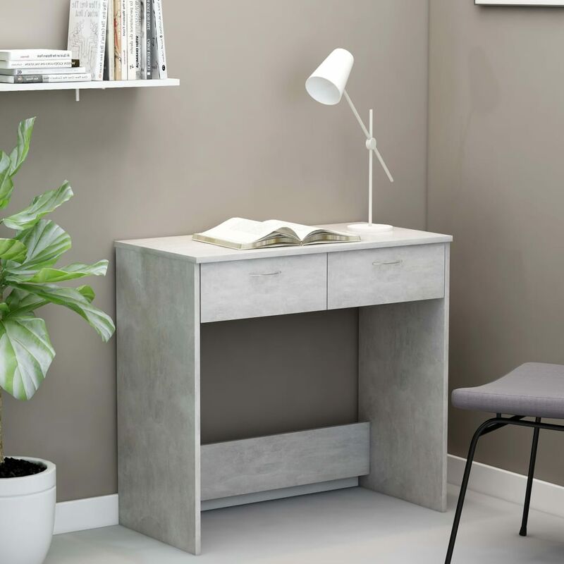 

Escritorio de aglomerado gris hormigón 80x40x75 cm - Gris