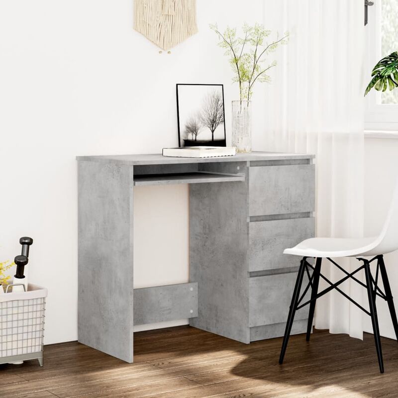 

Escritorio de aglomerado gris hormigón 90x45x76 cm - Gris
