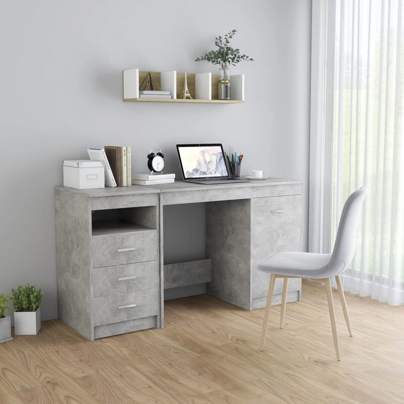 

Escritorio de aglomerado gris hormigon 140x50x76 cm