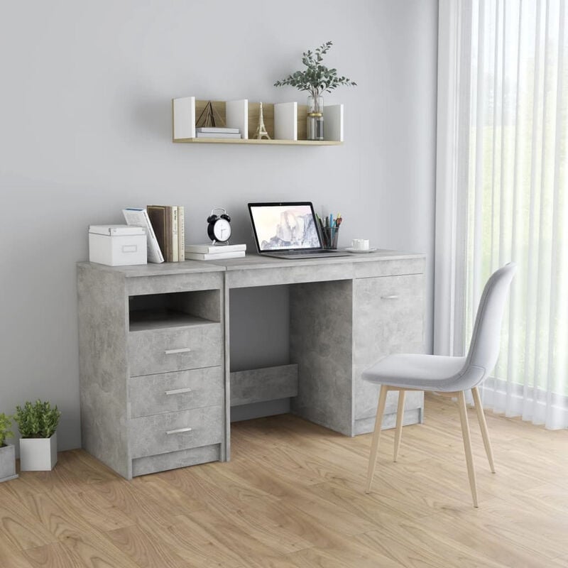 

Escritorio de aglomerado gris hormigon 140x50x76 cm