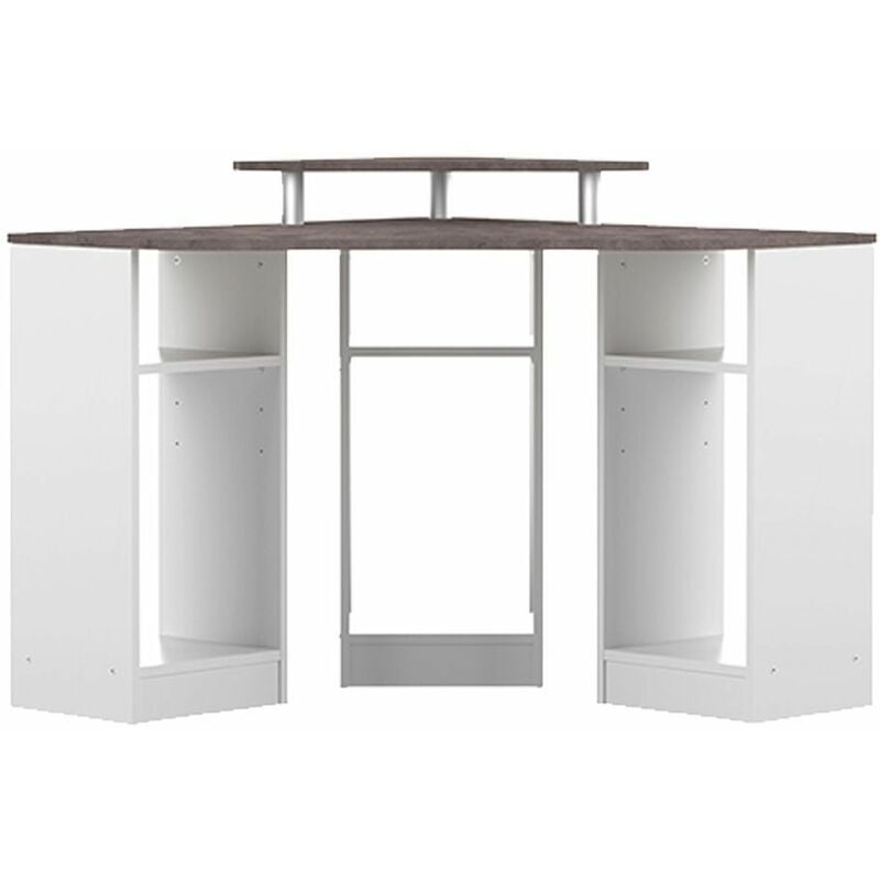 

Escritorio de esquina CORNER blanco y hormigón, 94 x 94 x 83.4 - blanco y hormigón