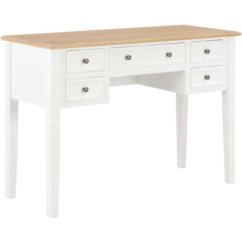 

Escritorio de madera blanco 109,5x45x77,5 cm - Blanco