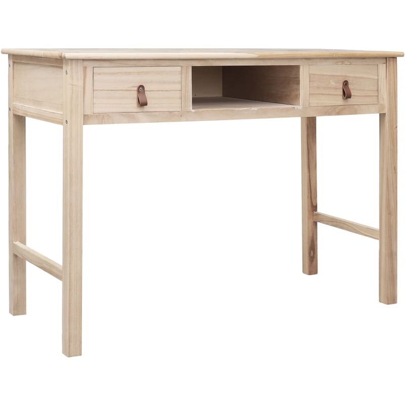 

Escritorio de madera color natural 110x45x76 cm