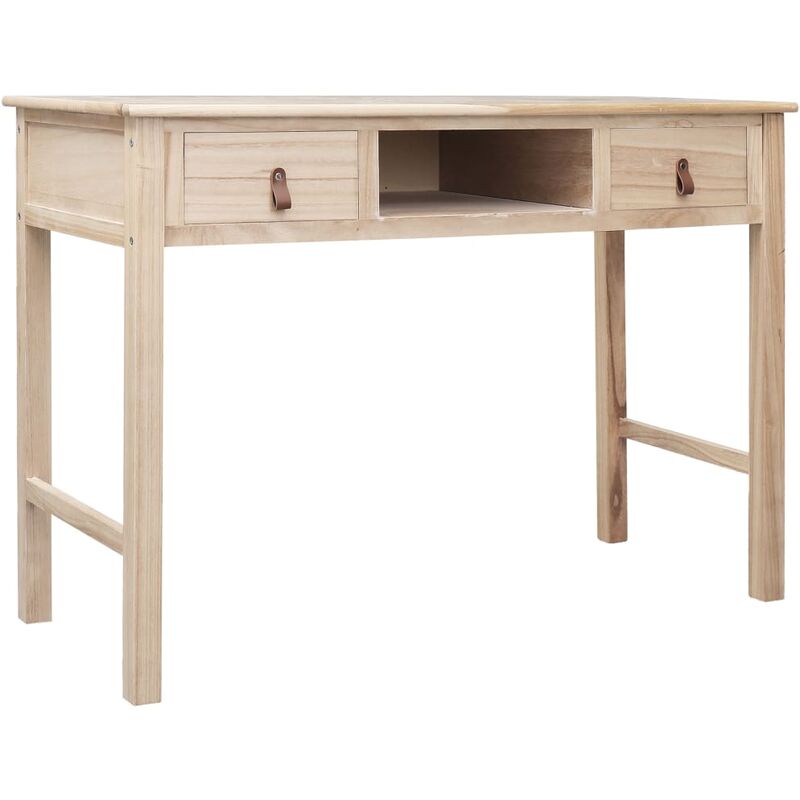 

Escritorio de madera color natural 110x45x76 cm - Marrón
