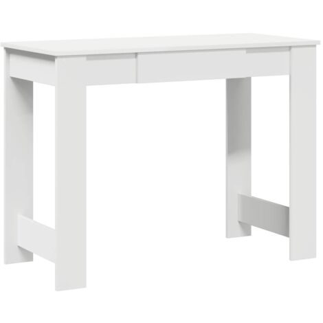 Escritorio de madera contrachapada blanco 100x45x75 cm vidaXL