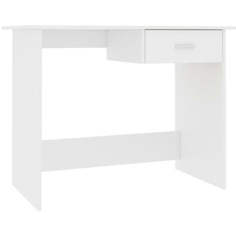 Escritorio de madera contrachapada blanco 100x50x76 cm vidaXL