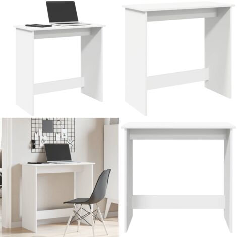 Escritorio de madera contrachapada blanco 80x40x75 cm - Escritorio blanco - Escritorio de estudio