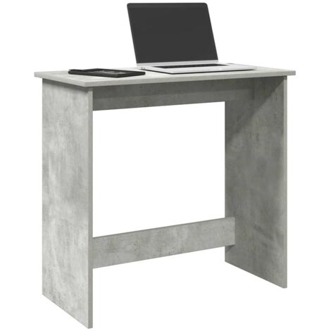 Escritorio de madera contrachapada gris hormigón 80x40x75 cm