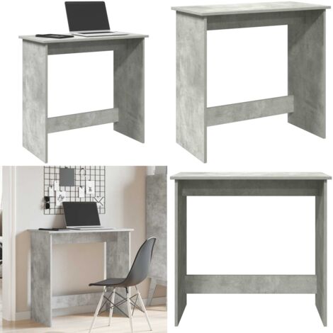 Escritorio de madera contrachapada gris hormigón 80x40x75 cm - Escritorio gris hormigón - Escritorio de estudio