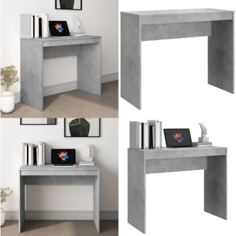 Escritorio de madera contrachapada gris hormigón 90x40x72 cm - Escritorio gris hormigón - Escritorio moderno