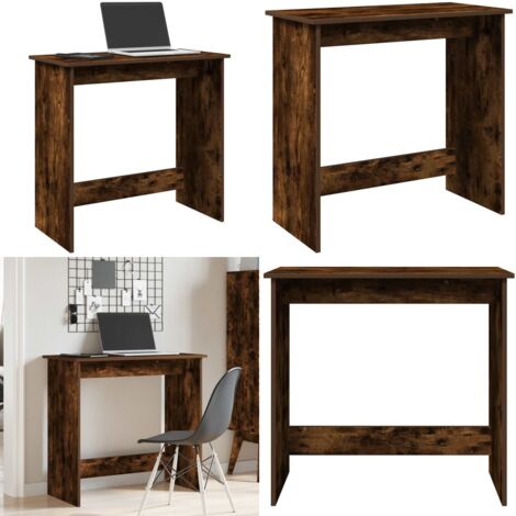 Escritorio de madera contrachapada roble ahumado 80x40x75 cm - Escritorio de madera contrachapada - Escritorio de estudio