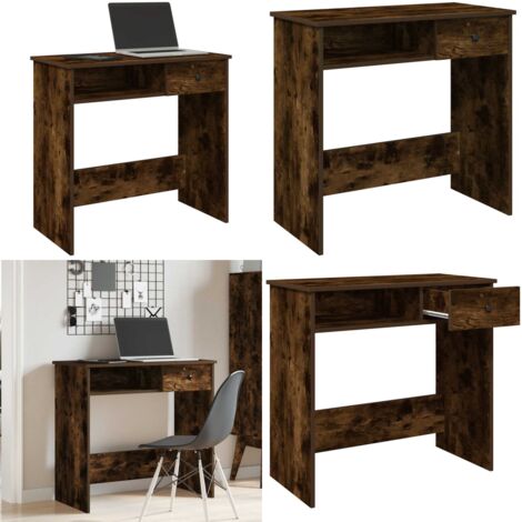 Escritorio de madera contrachapada roble ahumado 80x40x75 cm - Escritorio de oficina - Escritorio de estudio