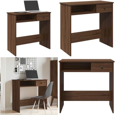 Escritorio de madera de ingeniería roble marrón 80x40x75 cm - Escritorio de oficina - Escritorio de estudio